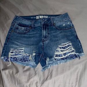 Distressed Denim Shorts